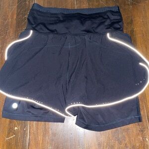 Lululemon Athletica Black Reflective Athletic Shorts